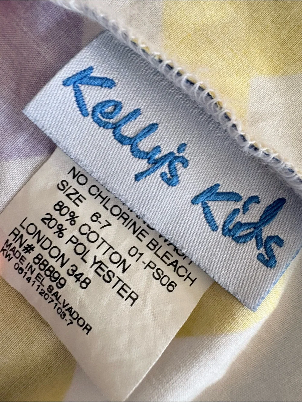Kelly’s Kids Vintage Girls Pastel Chevron Stripe Easter Dress “C” Monogram 6 7